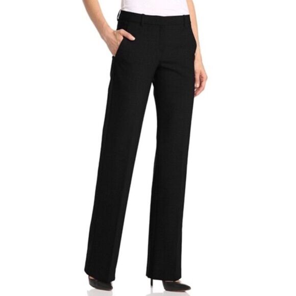 Theory Emery Wide Leg Wool Pants Black 00 - Picture 2 of 10